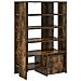 Mobile per scarpe 2 pcs Rovere fumé Legno multistrato - Foto miniatura 5