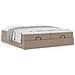 Struttura Letto Pouf con Materassi 160x200 cm Similpelle - Foto miniatura 4