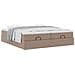 Struttura Letto Pouf con Materassi 160x200 cm Similpelle - Foto miniatura 5