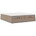 Struttura Letto Pouf con Materassi 160x200 cm Similpelle - Foto miniatura 6