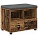 Panca per ingresso con cuscino Legno vecchio 60 x 38 x 46 cm - Foto miniatura 1