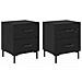 Armadio da Notte 2 pcs Rovere Nero 40 x 35 x 47,5 cm - Foto miniatura 1