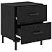 Armadio da Notte 2 pcs Rovere Nero 40 x 35 x 47,5 cm - Foto miniatura 5