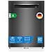 Bosch SMP4ECC72S Serie 4 Lavastoviglie da incasso sottopiano 14 coperti Acciaio nero spazzolato anti-impronta Classe A, Sottopiano, Dimensione massima (60 cm), Nero, Pulsanti, 1,75 m, 1,65 m - Foto miniatura 1