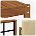 Set di divani da esterno con cuscino 8 pcs Naturale e Beige - Foto miniatura 7