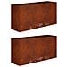 Vaso da giardino 2 pz Ruggine 100 x 30 x 49 cm Acciaio Corten - Foto miniatura 1