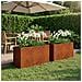 Vaso da giardino 2 pz Ruggine 100 x 30 x 49 cm Acciaio Corten - Foto miniatura 2