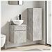 Set di mobili per il bagno 2 pz Grigio Cemento - Foto miniatura 6