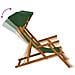 Lettino 3 Posizione Legno di Eucalipto Massello Verde - Foto miniatura 6
