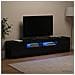 Mobile TV LED a 5 pezzi Nero Legno ingegnerizzato - Foto miniatura 9
