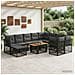 Set Divano da Giardino 11 pz Nero e Grigio scuro polyrattan - Foto miniatura 5
