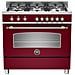 Cucina HER90 6 HYB S VIT 6 Fuochi a Gas Forno Gas + Elettrico Dimensioni 90 x 60 cm Colore Vino Serie Heritage - Foto miniatura 1