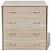 Credenza con 4 Cassetti 60x30,5x71 cm Colore Rovere - Foto miniatura 2