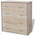 Credenza con 4 Cassetti 60x30,5x71 cm Colore Rovere - Foto miniatura 5