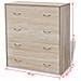 Credenza con 4 Cassetti 60x30,5x71 cm Colore Rovere - Foto miniatura 6