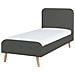 Letto Singolo In Tessuto Grigio 90x200cm - Rennes - Foto miniatura 24