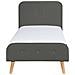 Letto Singolo In Tessuto Grigio 90x200cm - Rennes - Foto miniatura 25