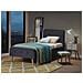 Letto Singolo In Tessuto Grigio 90x200cm - Rennes - Foto miniatura 4
