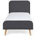 Letto Singolo In Tessuto Grigio 90x200cm - Rennes - Foto miniatura 7