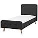 Letto Singolo In Tessuto Grigio 90x200cm - Rennes - Foto miniatura 19