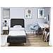 Letto Singolo In Tessuto Grigio 90x200cm - Rennes - Foto miniatura 20