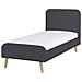Letto Singolo In Tessuto Grigio 90x200cm - Rennes - Foto miniatura 11