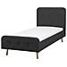 Letto Singolo In Tessuto Grigio 90x200cm - Rennes - Foto miniatura 15