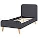 Letto Singolo In Tessuto Grigio 90x200cm - Rennes - Foto miniatura 12