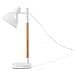 Lampada Da Tavolo Regolabile In Legno In Color Bianco Aldan - Foto miniatura 16