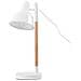 Lampada Da Tavolo Regolabile In Legno In Color Bianco Aldan - Foto miniatura 1
