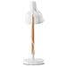 Lampada Da Tavolo Regolabile In Legno In Color Bianco Aldan - Foto miniatura 11
