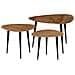 Set Tavolini Da Caffè 3 Pz In Legno Massello D'acacia - Foto miniatura 1