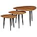 Set Tavolini Da Caffè 3 Pz In Legno Massello D'acacia - Foto miniatura 3