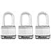 3 Pz Lucchetti Excell In Acciaio 52 Mm M5eurtrilf - Foto miniatura 1