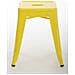 Panchetto Multiuso Armin in Metallo I Sgabello Industriale Impilabile I Sgabello Fisso Urban da Cucina Alt. 46 CM I Carico Max 200 kg Giallo - Foto miniatura 2