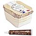 4 Stampi Rettangoli Individuali In Legno + 8 Pirottini Da Forno + Penna Alimentare Al Cioccolato - Foto miniatura 2