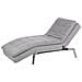 Chaise Longue Regolabile In Velluto Grigio Chiaro Loiret - Foto miniatura 9