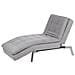 Chaise Longue Regolabile In Velluto Grigio Chiaro Loiret - Foto miniatura 5