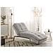 Chaise Longue Regolabile In Velluto Grigio Chiaro Loiret - Foto miniatura 2