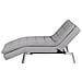 Chaise Longue Regolabile In Velluto Grigio Chiaro Loiret - Foto miniatura 11