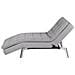 Chaise Longue Regolabile In Velluto Grigio Chiaro Loiret - Foto miniatura 1