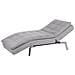 Chaise Longue Regolabile In Velluto Grigio Chiaro Loiret - Foto miniatura 13
