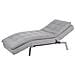 Chaise Longue Regolabile In Velluto Grigio Chiaro Loiret - Foto miniatura 7