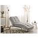 Chaise Longue Regolabile In Velluto Grigio Chiaro Loiret - Foto miniatura 14