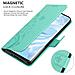 Custodia Compatibile Con Huawei P30 Pro In Turchese Fiore - Coperchio Protettivo In Design Floreale Con Chiusura Magnetica, Funzione Stand E Slot Per Carte - Foto miniatura 7