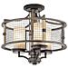 Lampadario A Sospensione A 3 Luci Light Mesh Iron, E27 - Foto miniatura 2