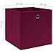Contenitori 10 pz in Tessuto non Tessuto 28x28x28cm Rosso Scuro - Foto miniatura 4