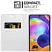 Custodia Compatibile Con Samsung Galaxy A31 In Classy Argento - Coperchio Protettiva Con Chiusura Magnetica, Funzione Stand E Tasca Per Le Carte - Foto miniatura 4