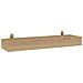 Mensole Da Parete 2 Pz 60x15x6 Cm In Legno Massello Di Teak - Foto miniatura 3