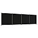Divisorio A 4 Pannelli Nero 698x180 Cm In Tessuto - Foto miniatura 2